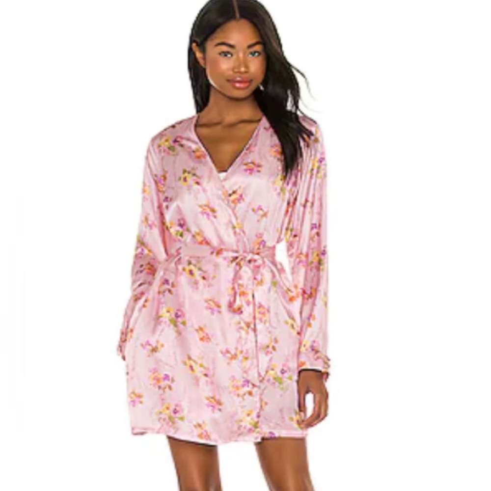 LoveShackFancy X Morgan Lane Silk Blend Robe